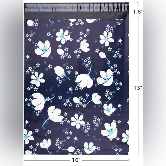 Polymailers 20 10x13 and 20 2 inch stickers Packaged With Posh Love Blue Floral - Picture 9 of 10